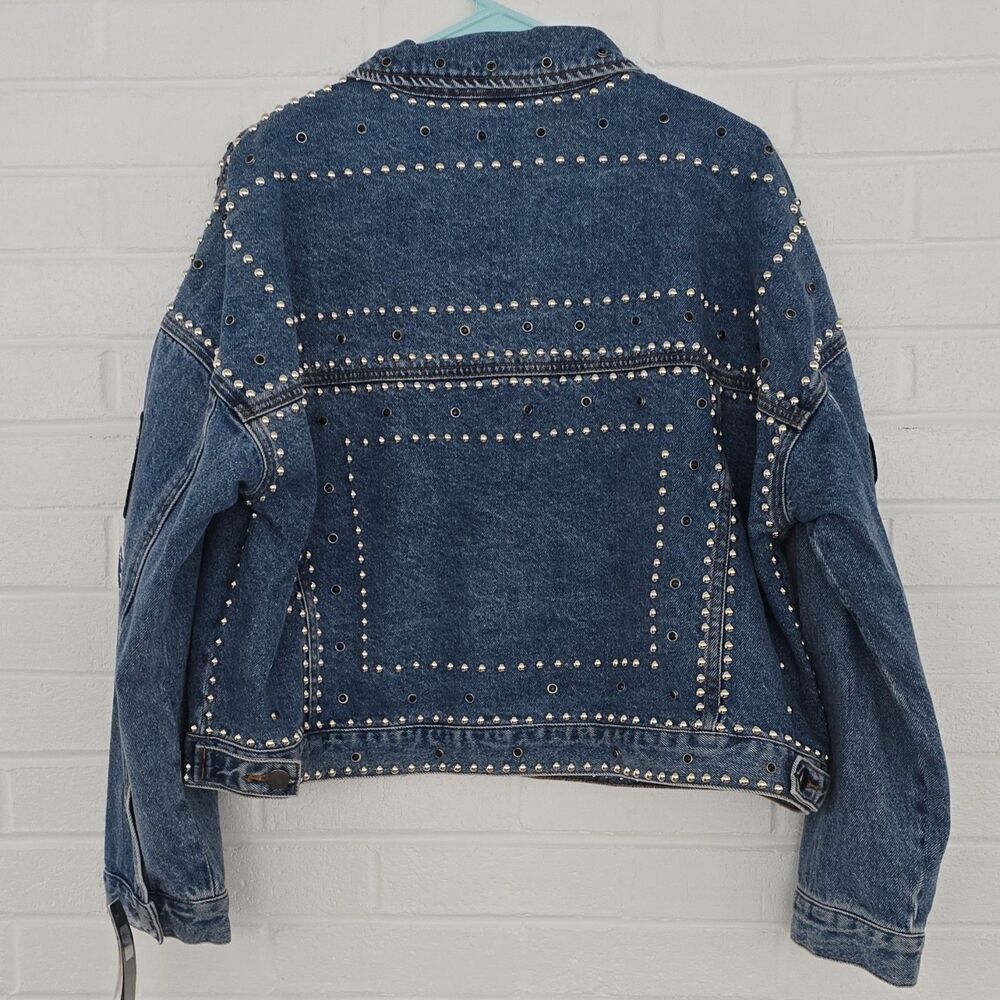 200$ G-III by Carl Banks Women's Philadelphia Eagles Studded Button Jacket Sz. L - Picture 12 of 15